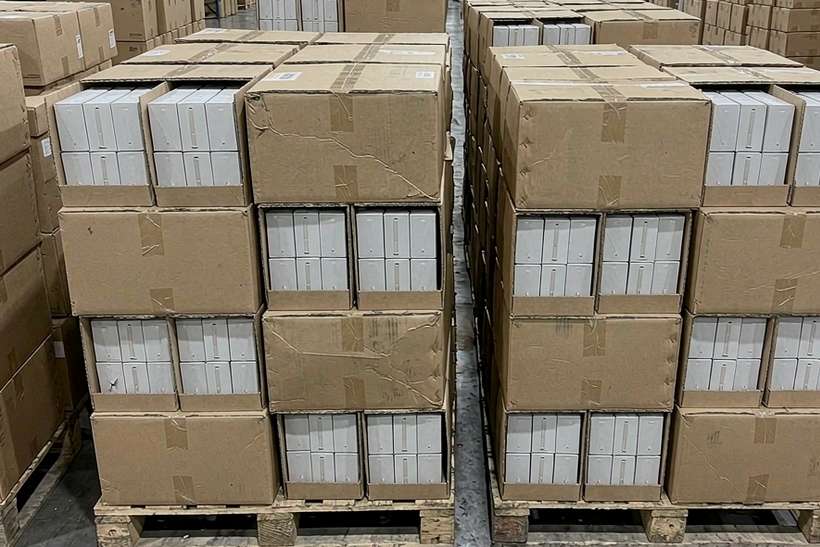 Restocking Aeku tanks — container load